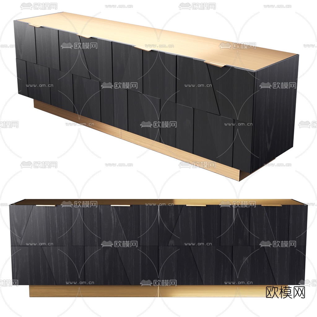 现代轻奢餐边柜3d模型