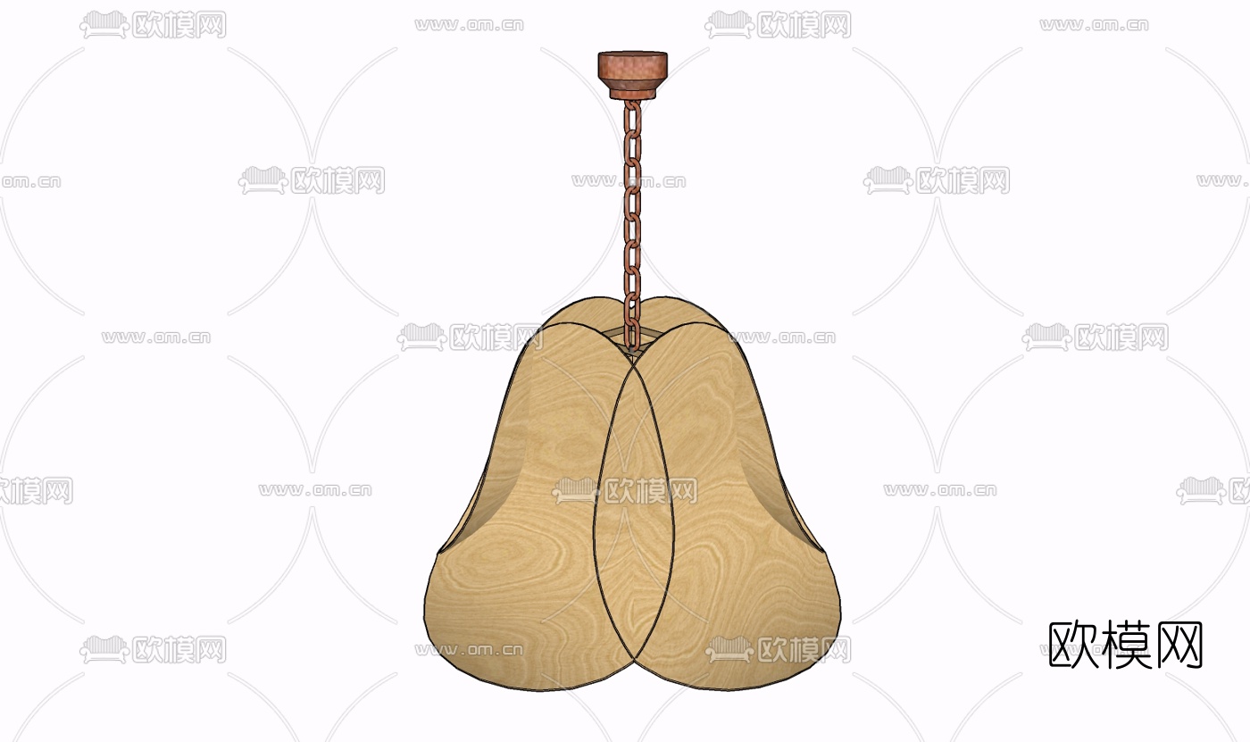 现代吊灯免费su模型下载
