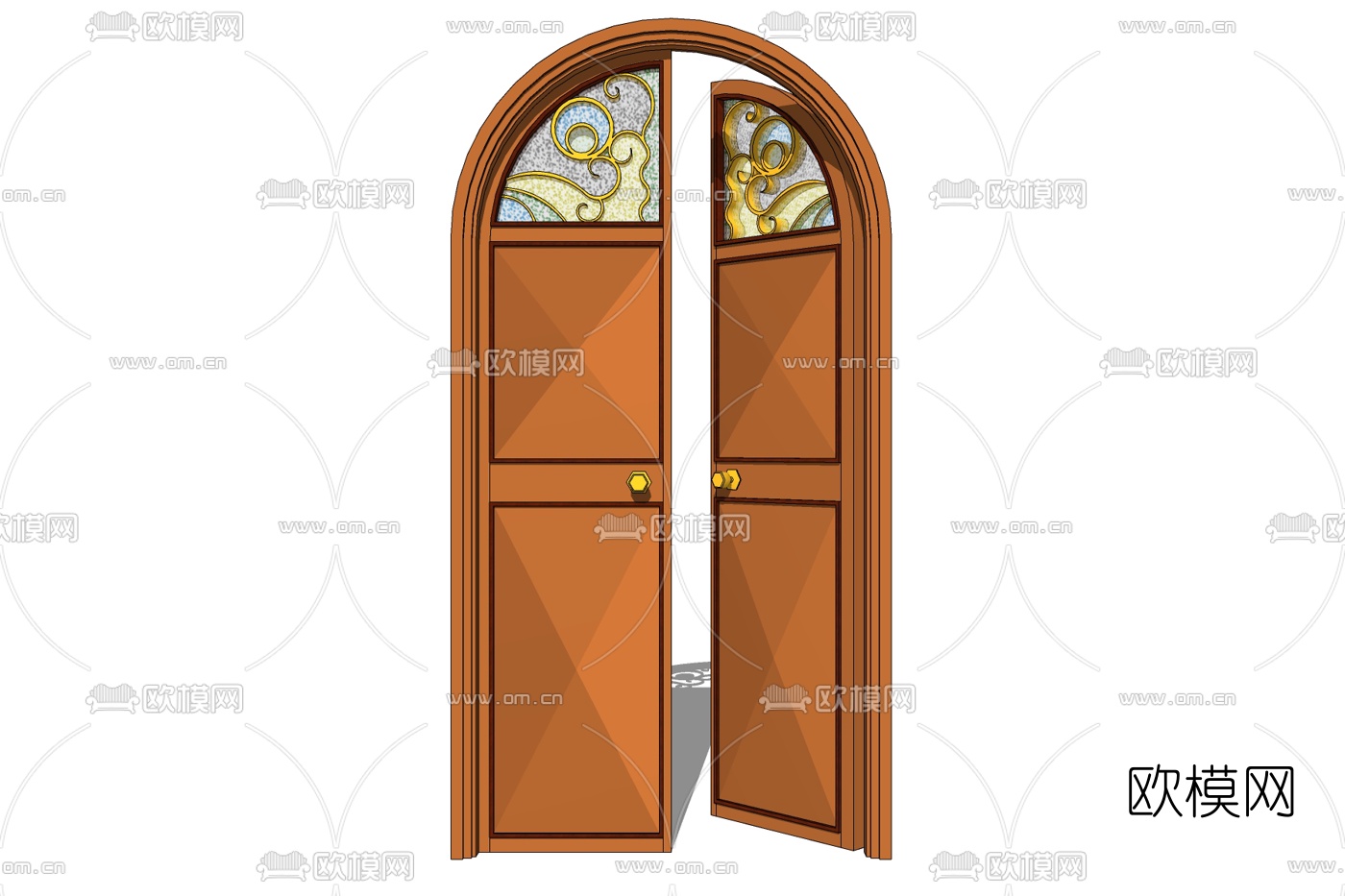 欧式双开门免费su模型下载