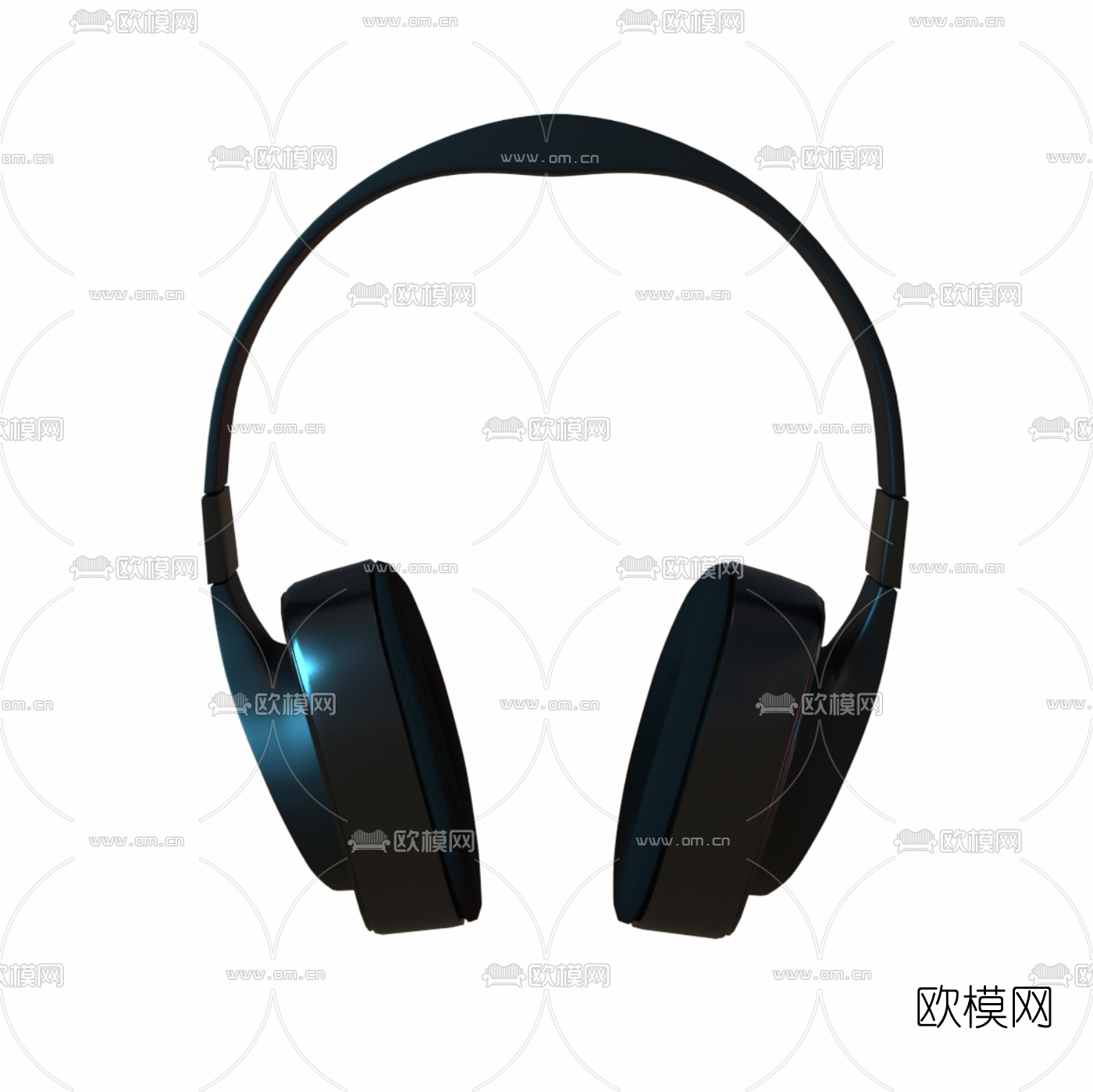 现代头戴式耳机3d模型