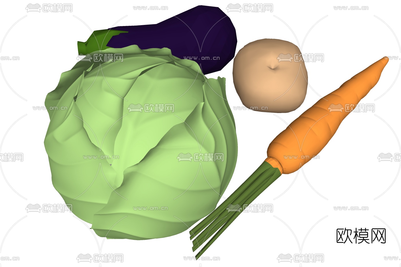 现代蔬菜su模型下载