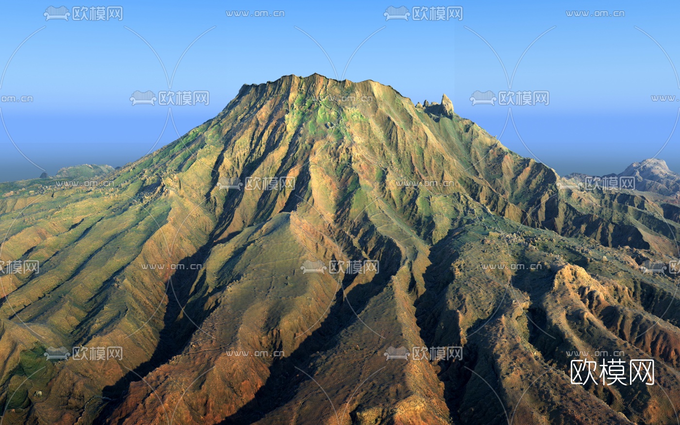 现代火山山脉3d模型下载（渲染图1）