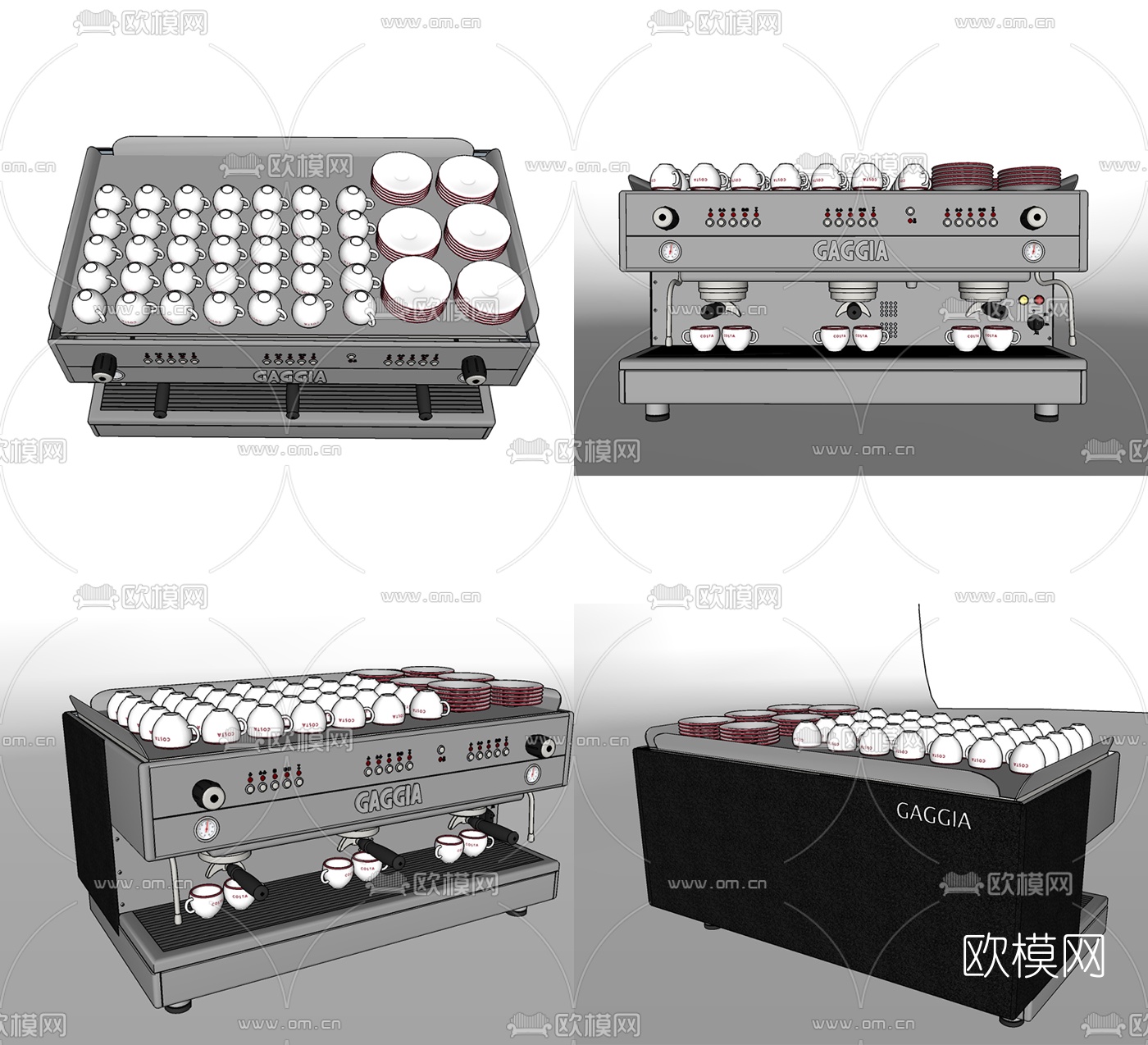 北欧咖啡机su模型下载（渲染图2）