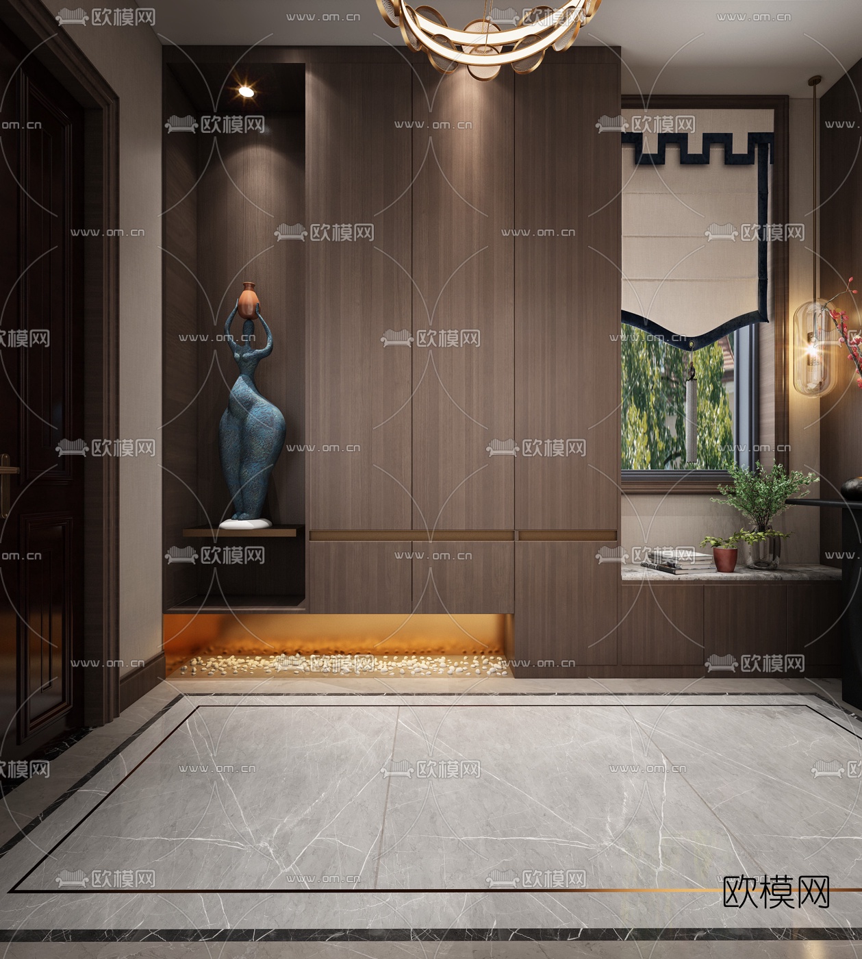 现代别墅客厅3d模型
