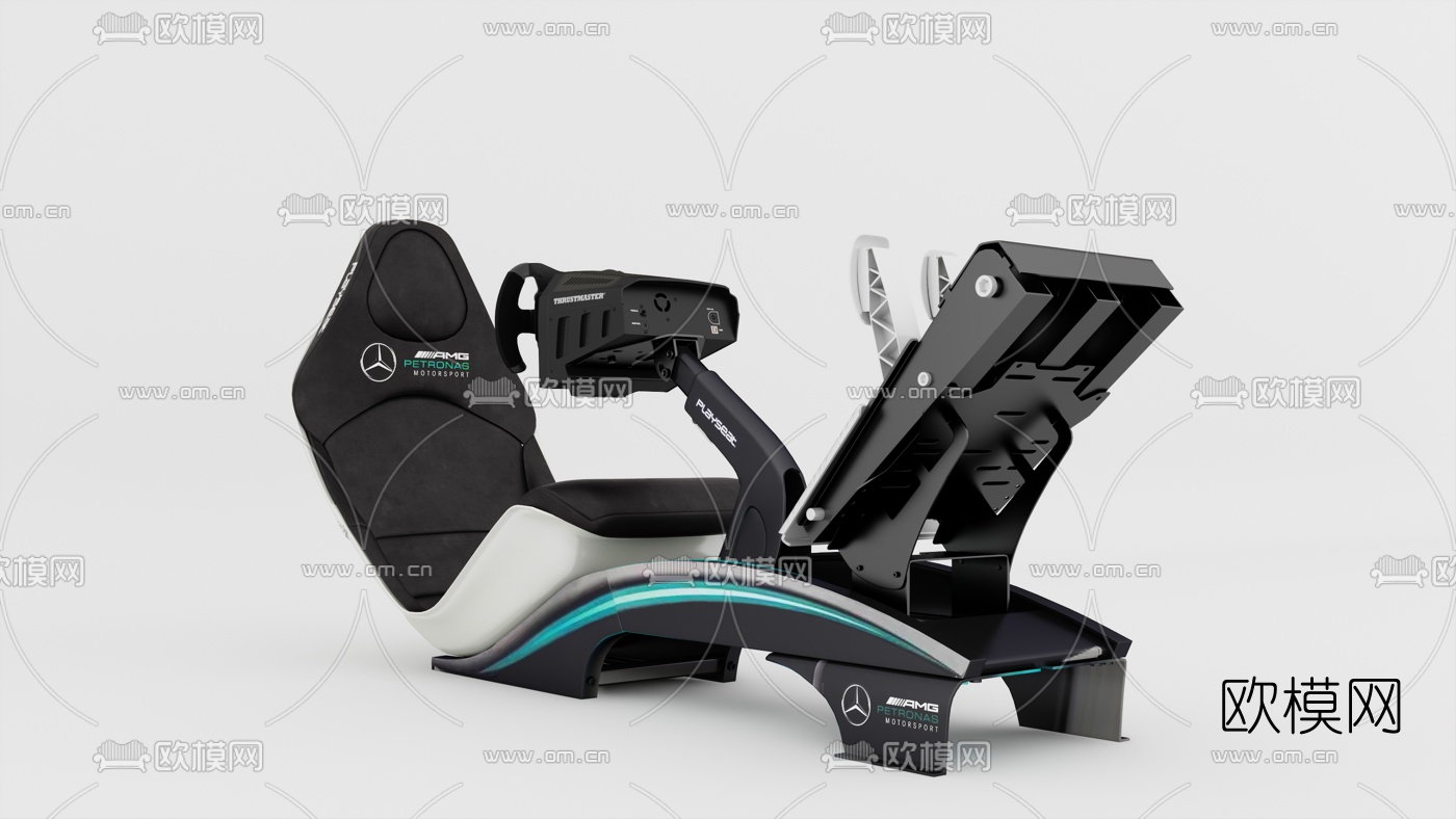 现代赛车模拟游戏设备3d模型