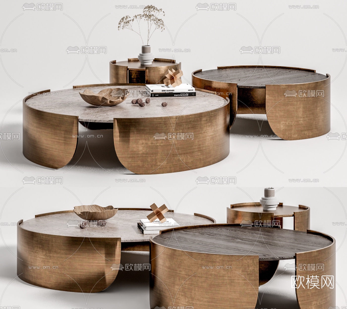 现代实木茶几su模型