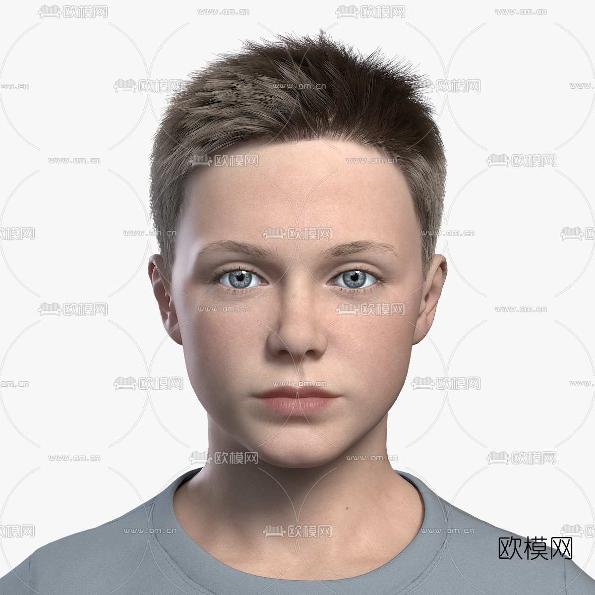 现代男孩人物3d模型