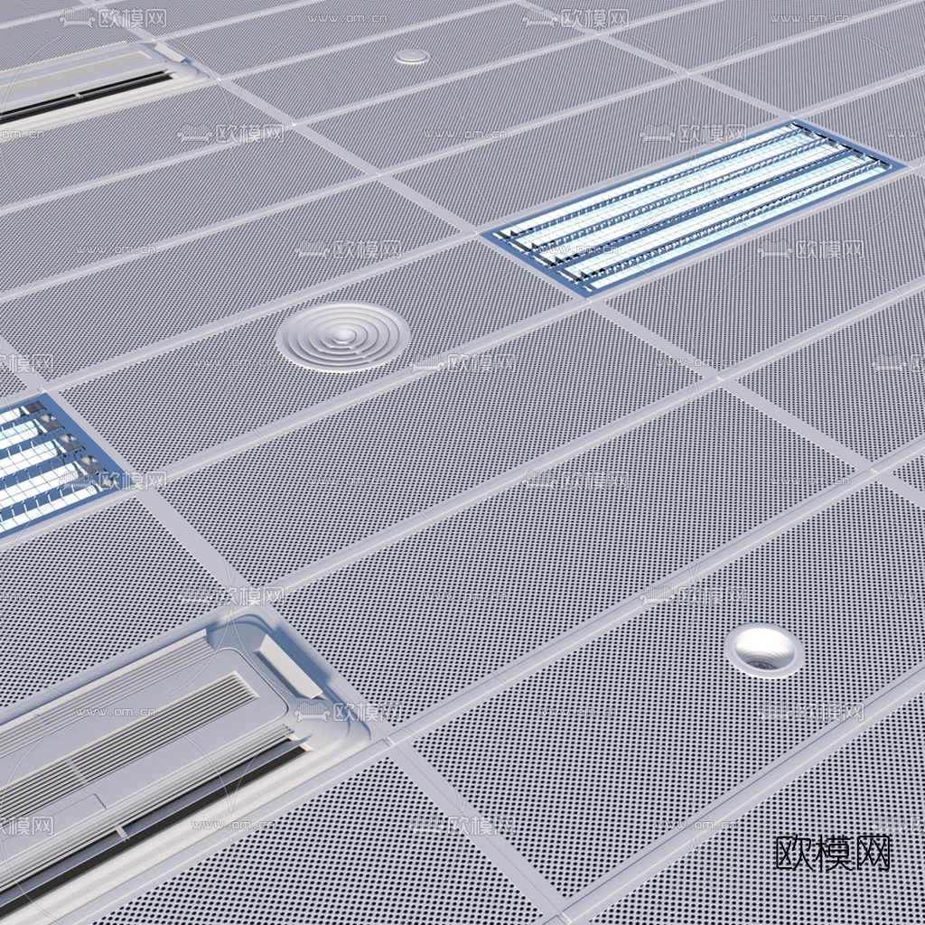 现代集成吊顶出风口3d模型
