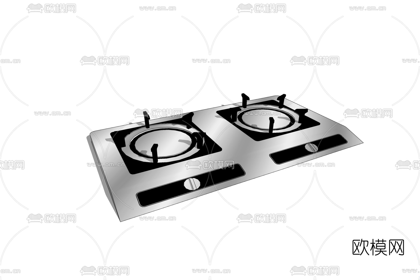 现代煤气灶免费su模型下载