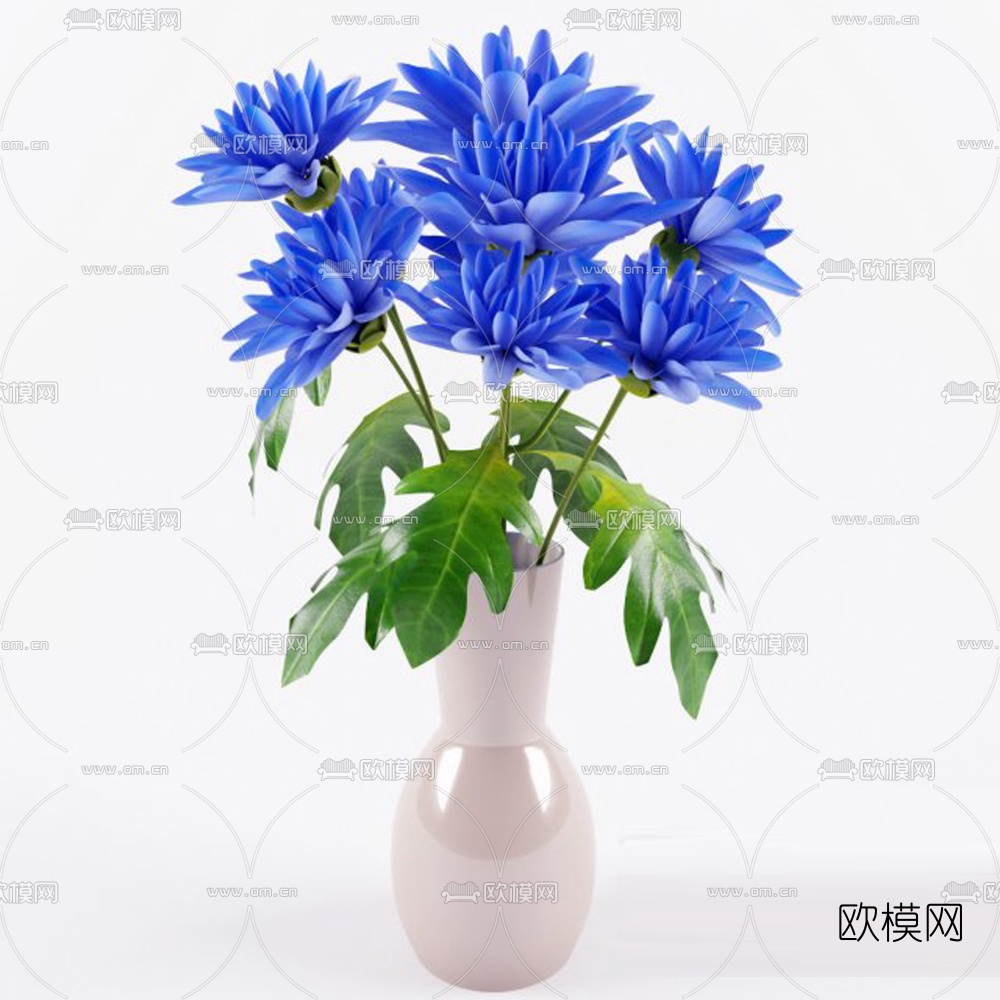 现代花瓶花卉陈设饰品免费3d模型下载