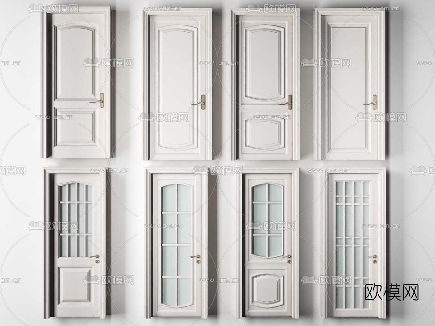简欧房门厨卫门3d模型下载