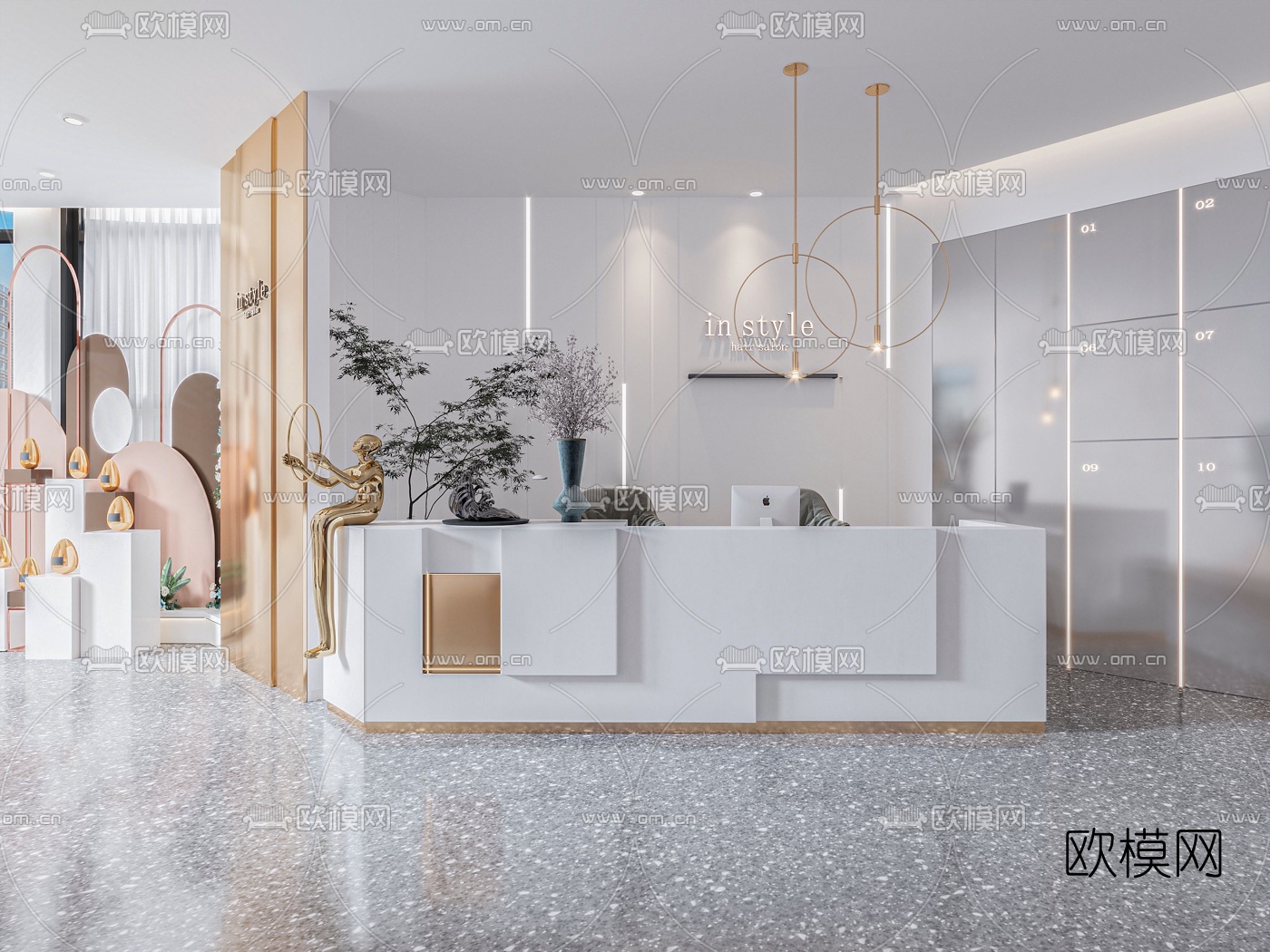 现代理发店3d模型