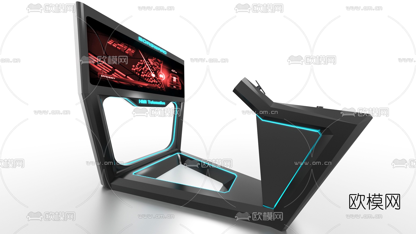 现代互动触摸屏3d模型下载（渲染图4）
