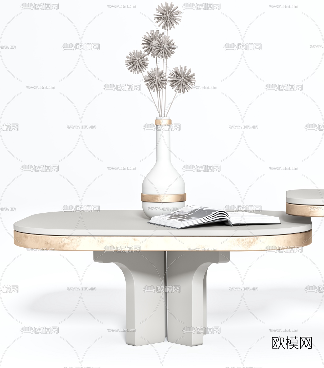 现代简易茶几3d模型