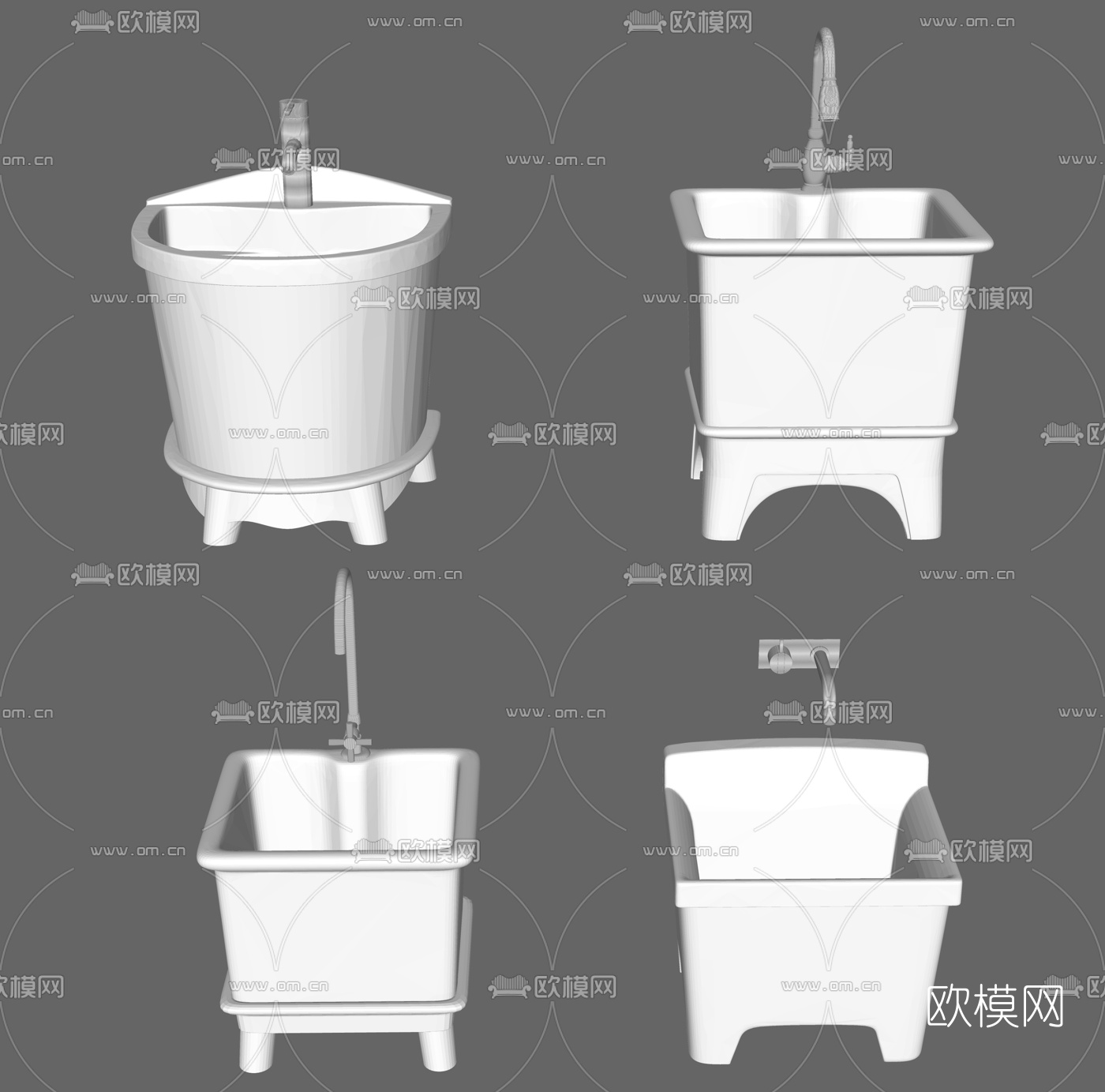 现代拖把池su模型下载