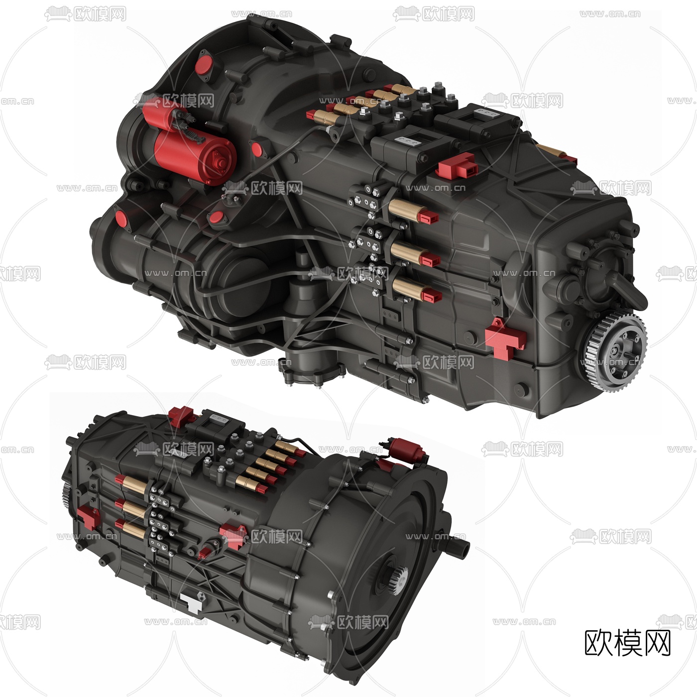 现代汽车发动机引擎3d模型