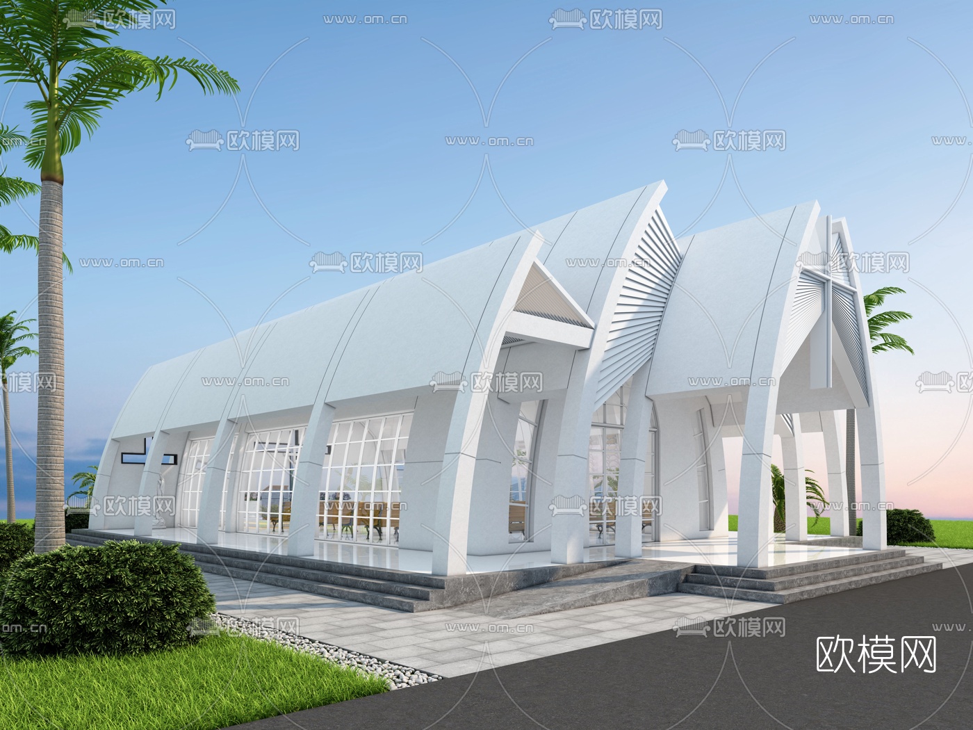 北欧教堂3d模型下载（渲染图3）