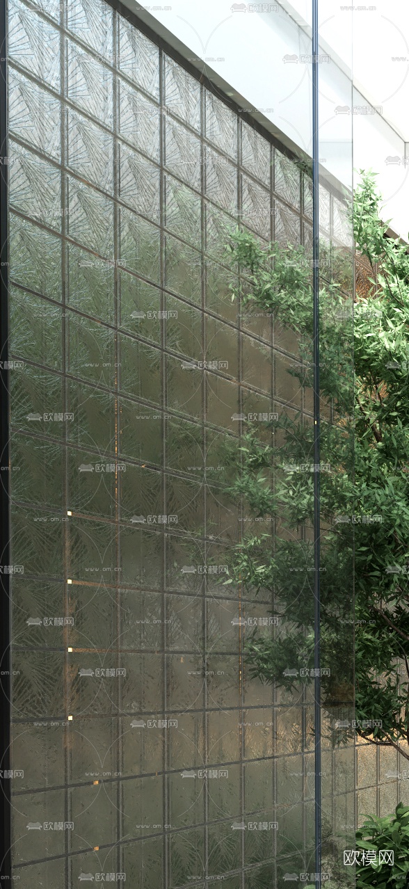 新中式绿植景观山石小品3d模型下载（渲染图5）