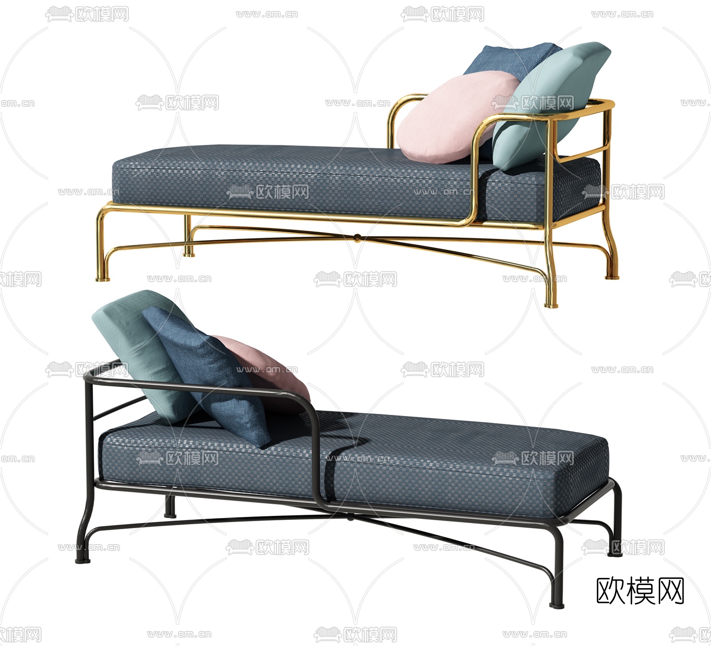 现代贵妃椅3d模型