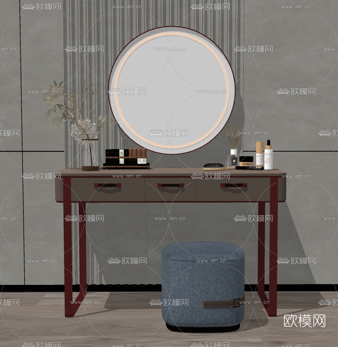 现代梳妆台su模型
