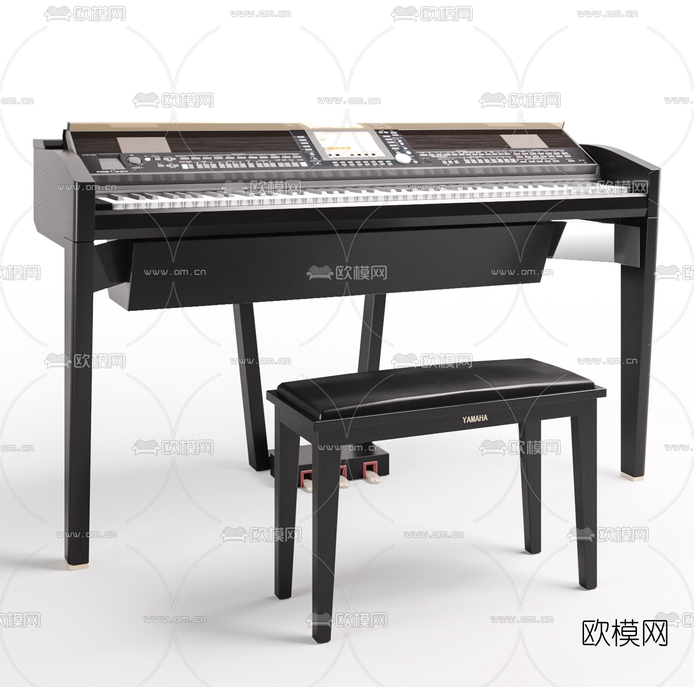 现代电子琴3d模型