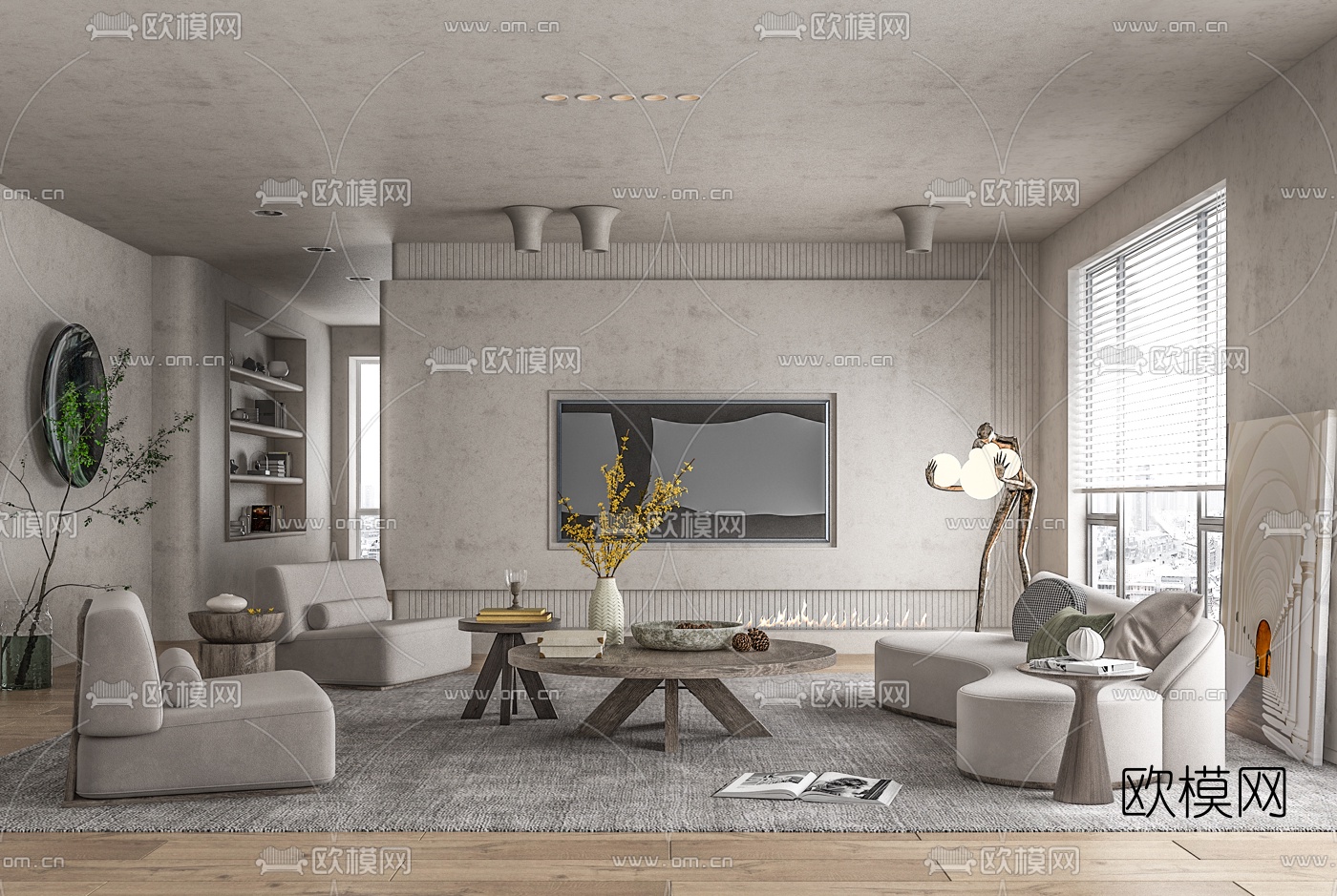 北欧客厅3d模型