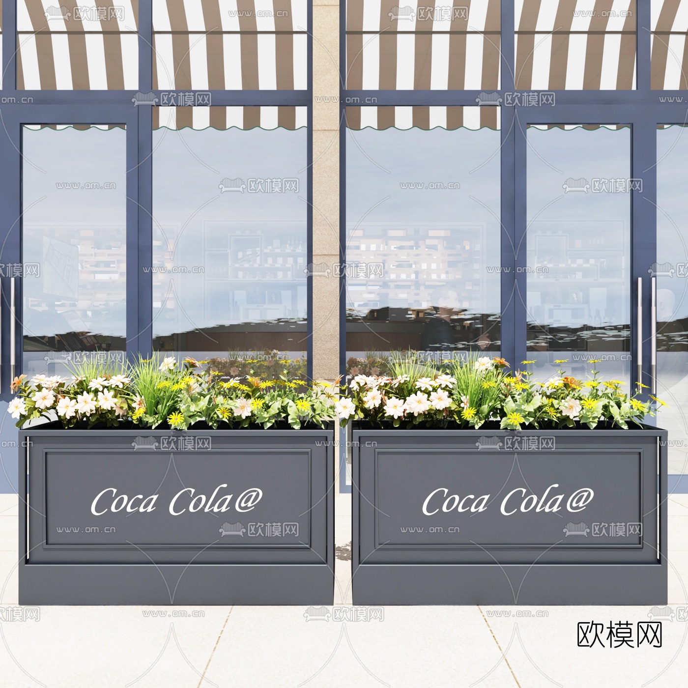 北欧户外花箱3d模型下载（渲染图1）