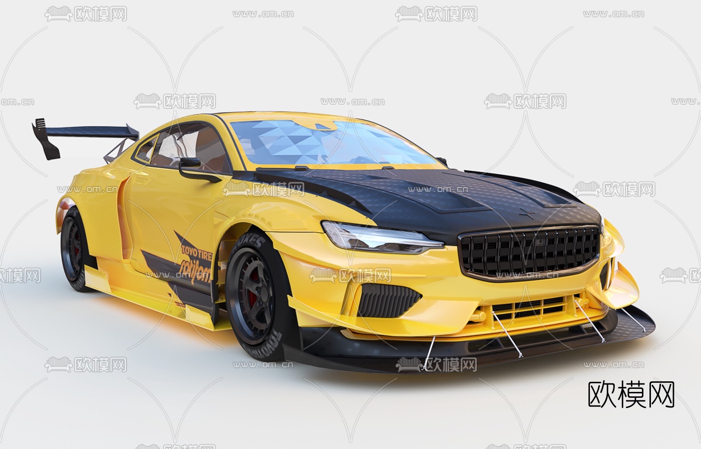 现代沃尔沃跑车3d模型