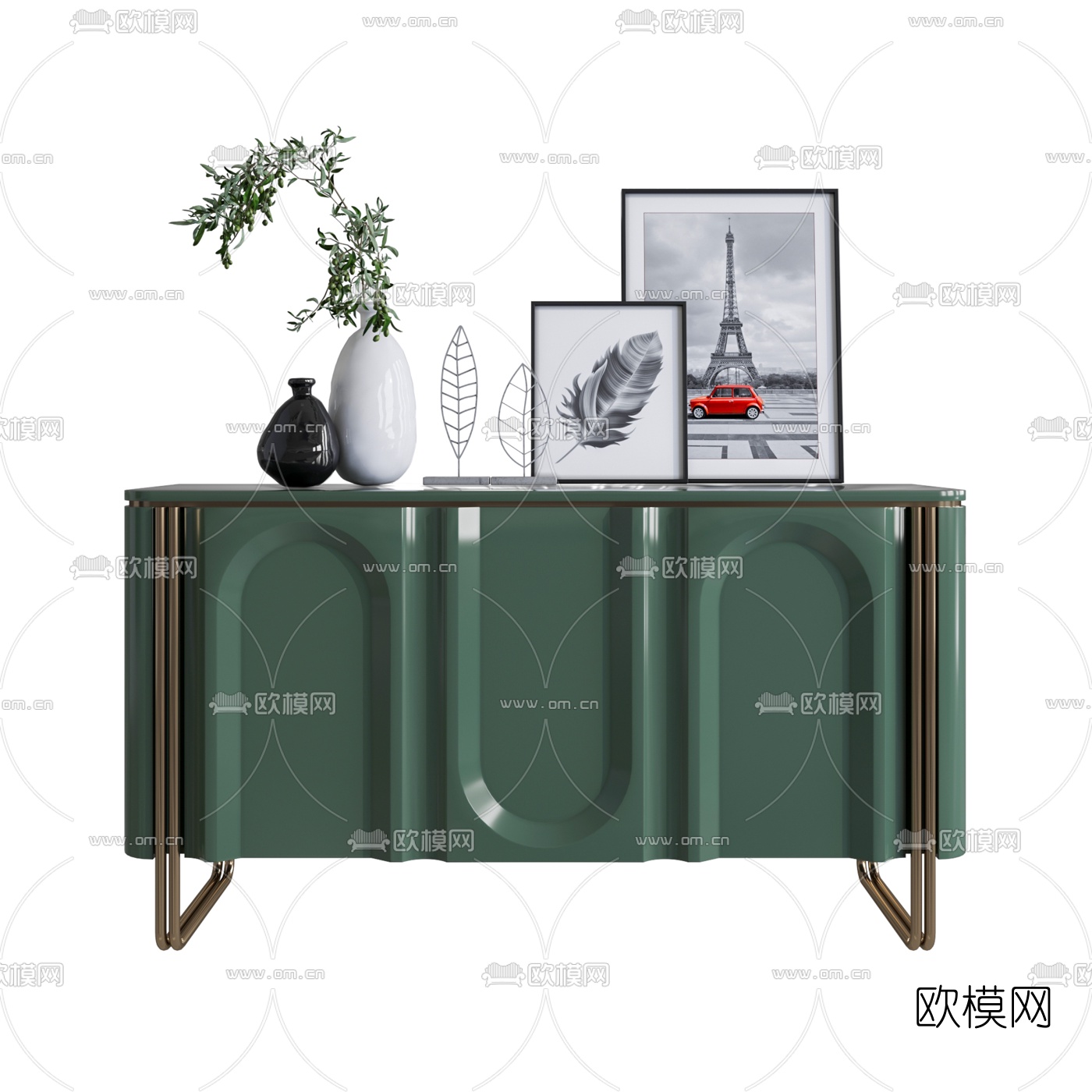 北欧轻奢玄关柜边柜3d模型