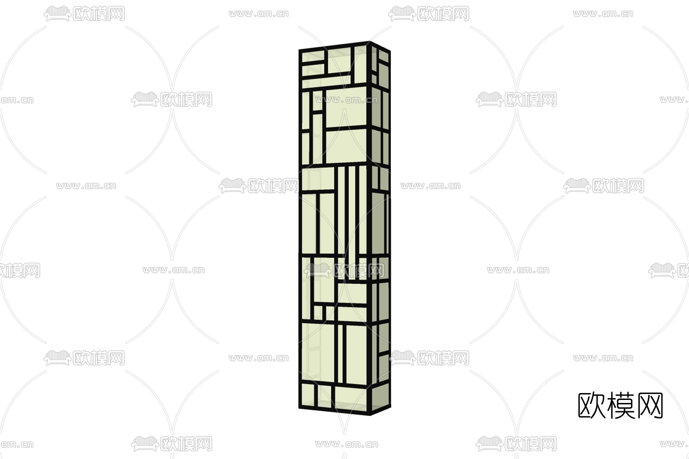 新中式壁灯su模型下载