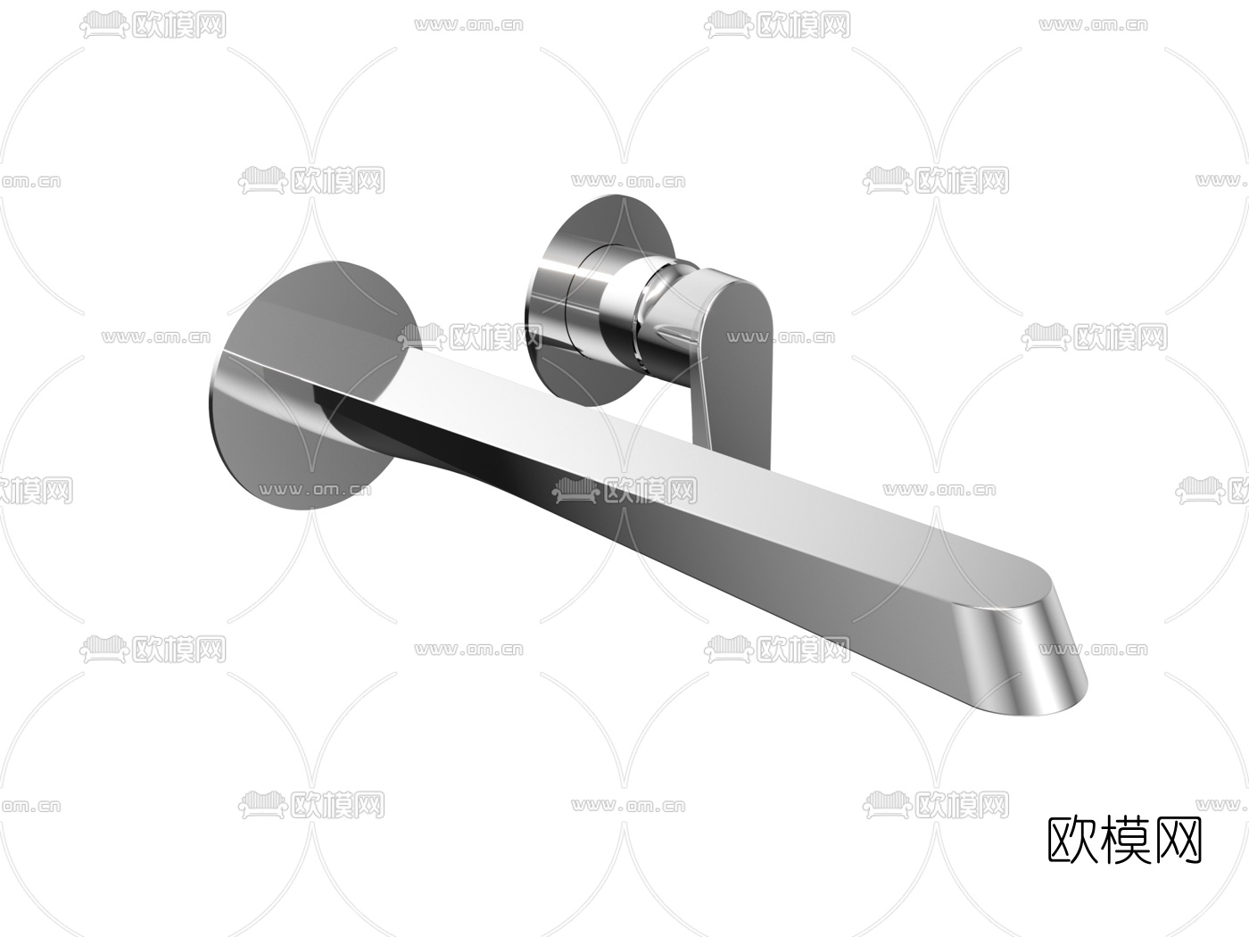 现代壁挂式水龙头3d模型