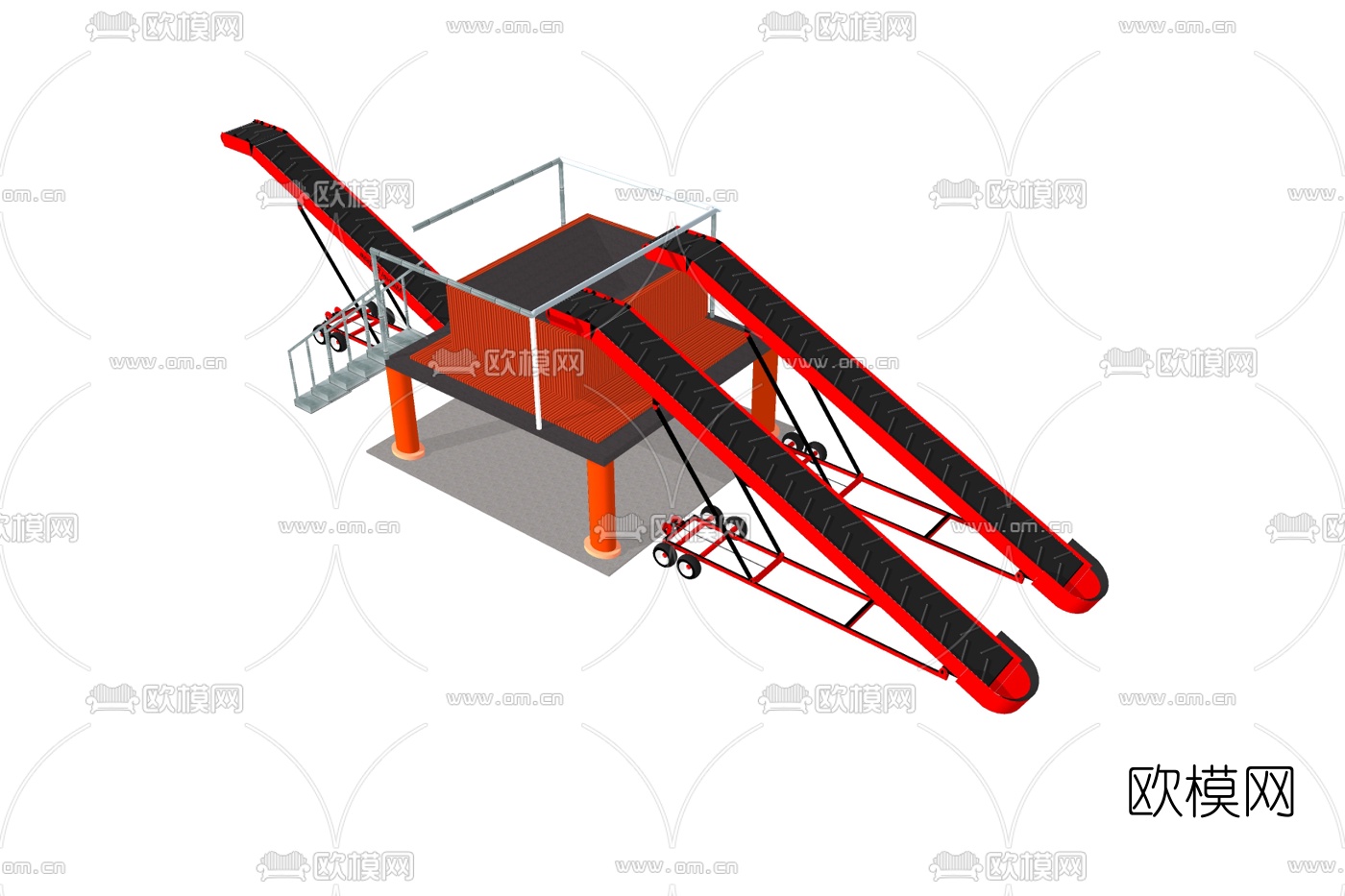 现代工业设施su模型下载