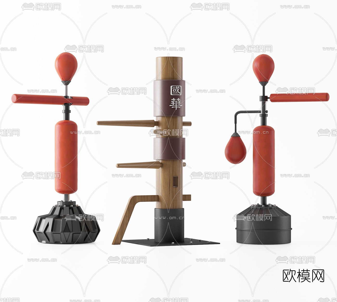 现代武术木桩3d模型下载