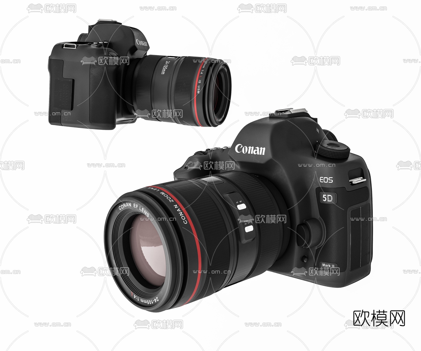 现代佳能5D单反相机3d模型