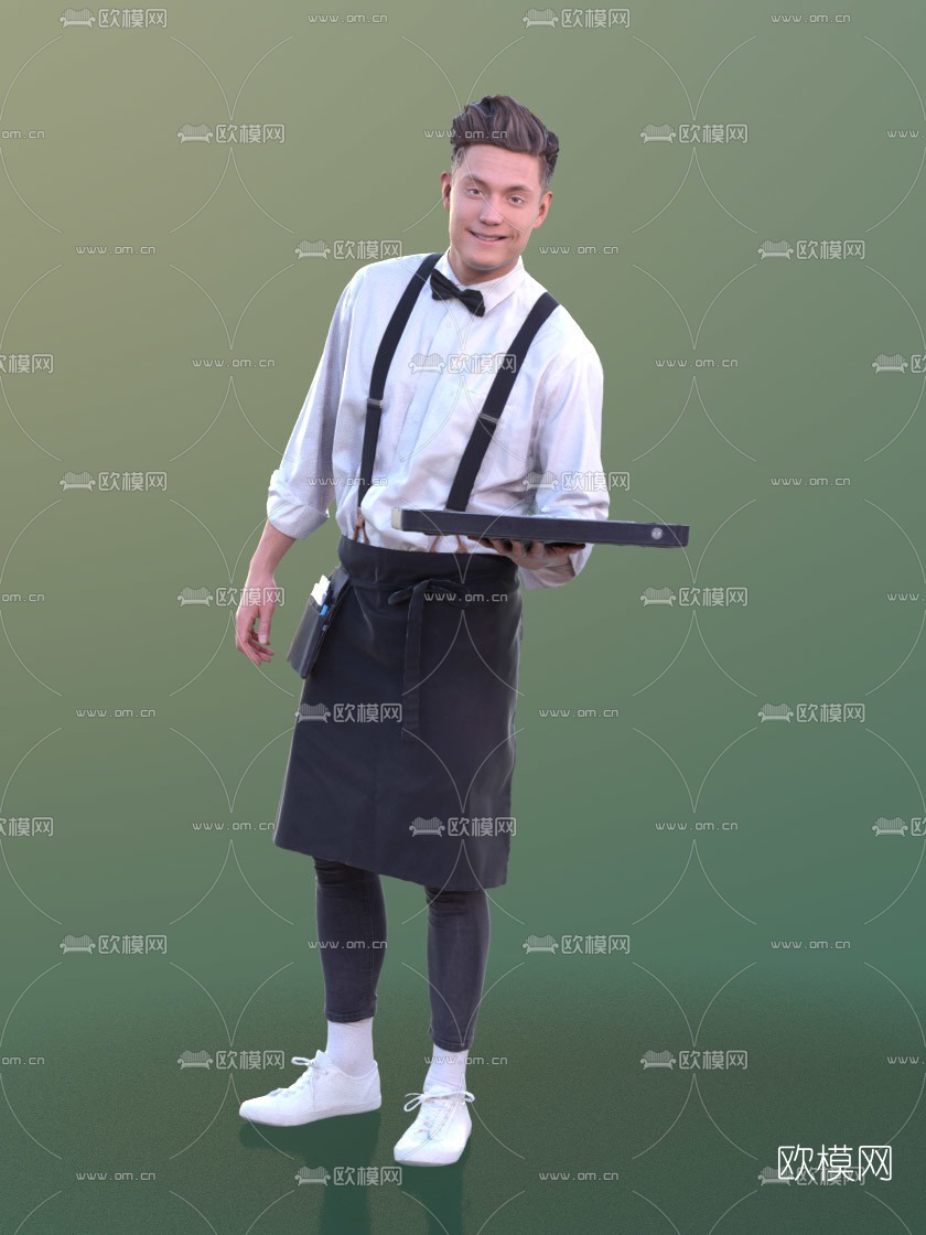 现代服务员人物免费3d模型