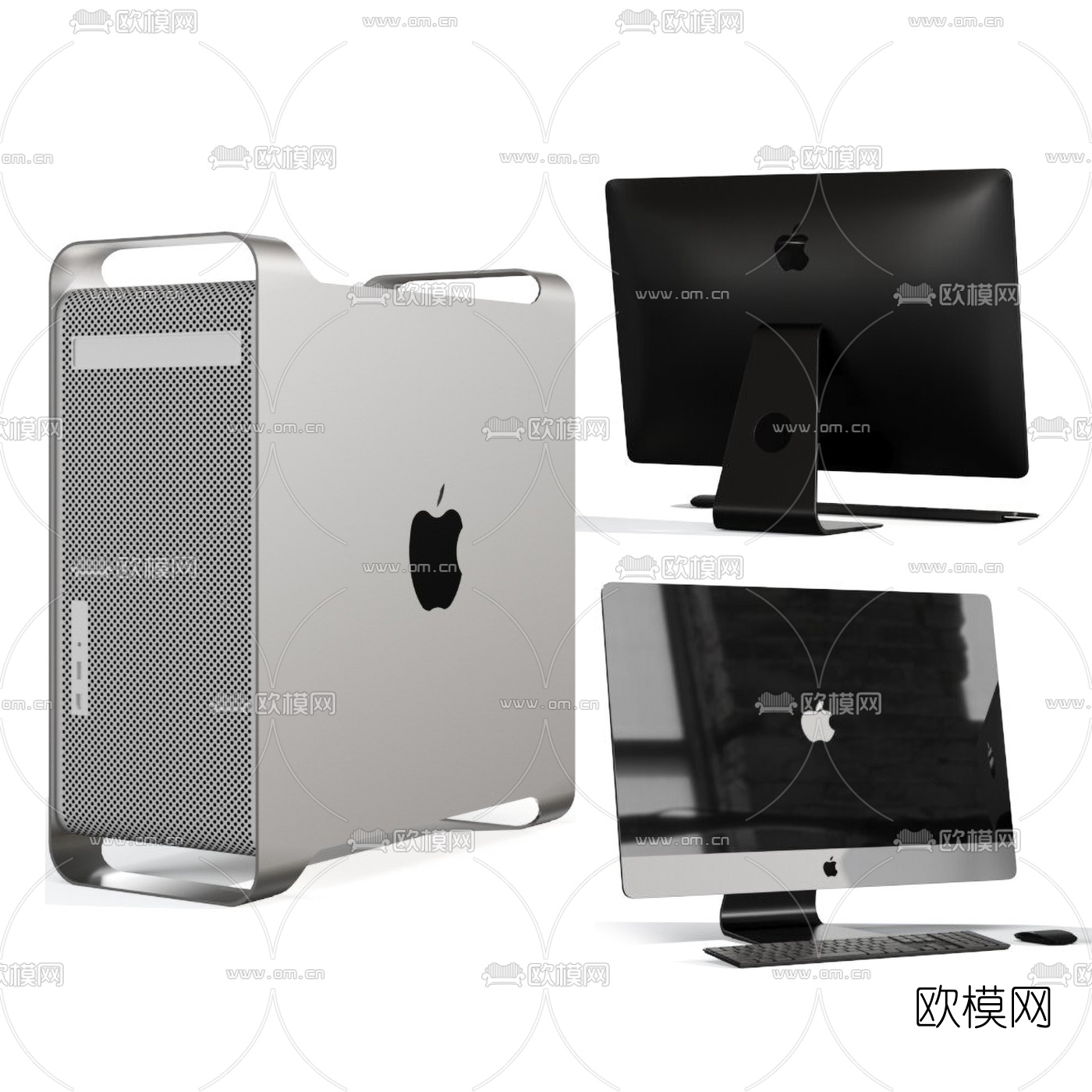 现代苹果电脑3d模型