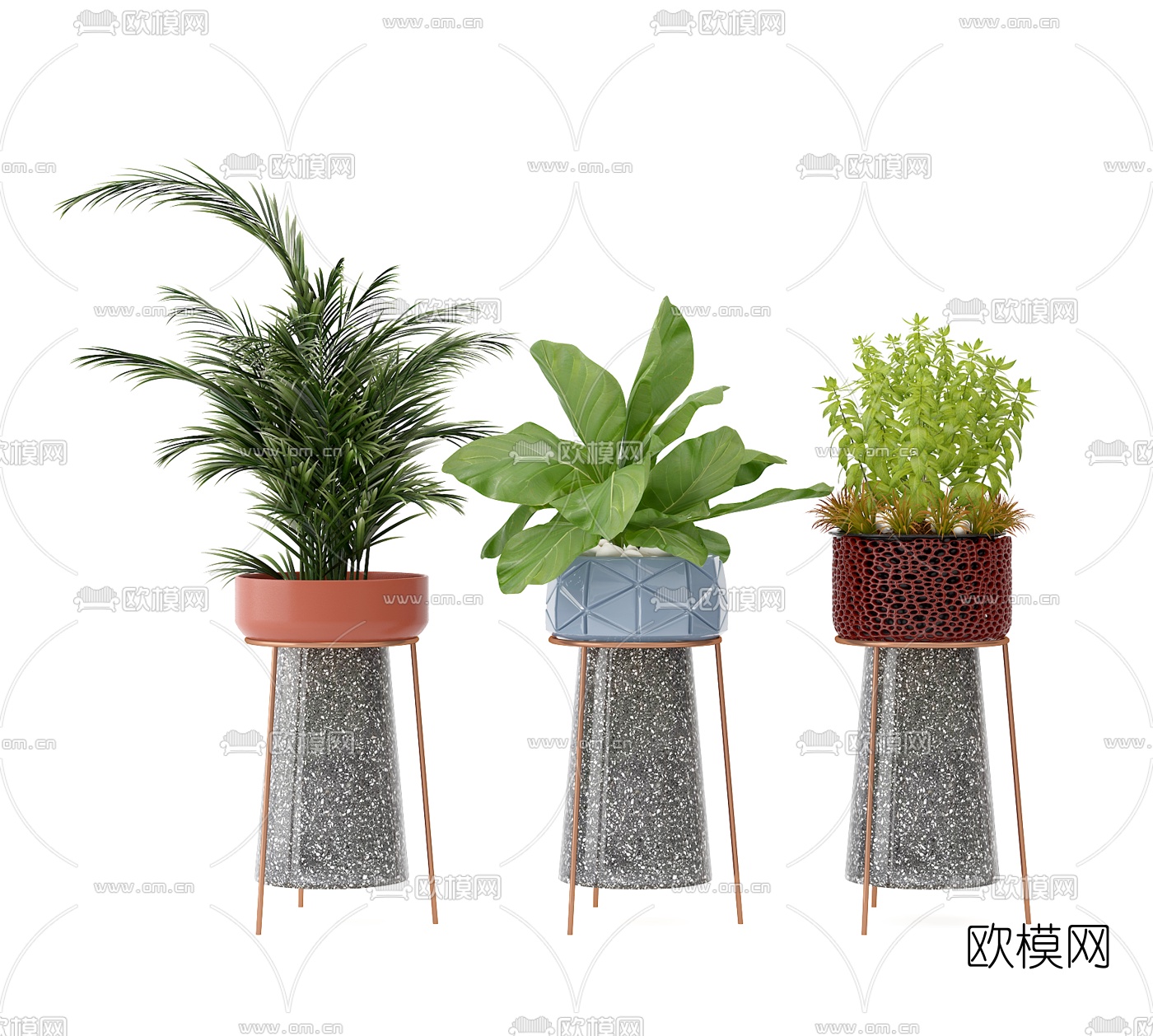 北欧绿植盆栽3d模型