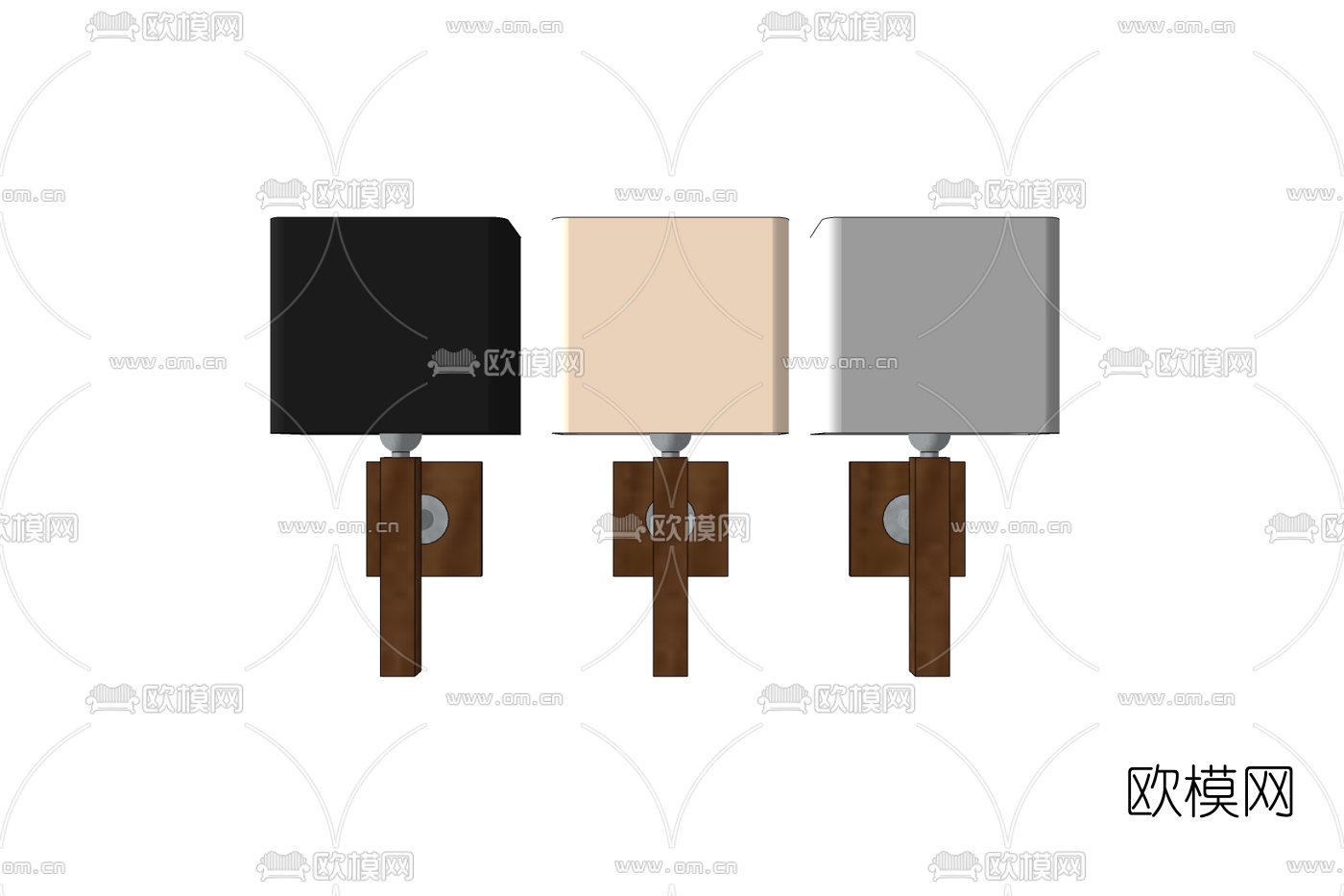 现代壁灯免费su模型下载