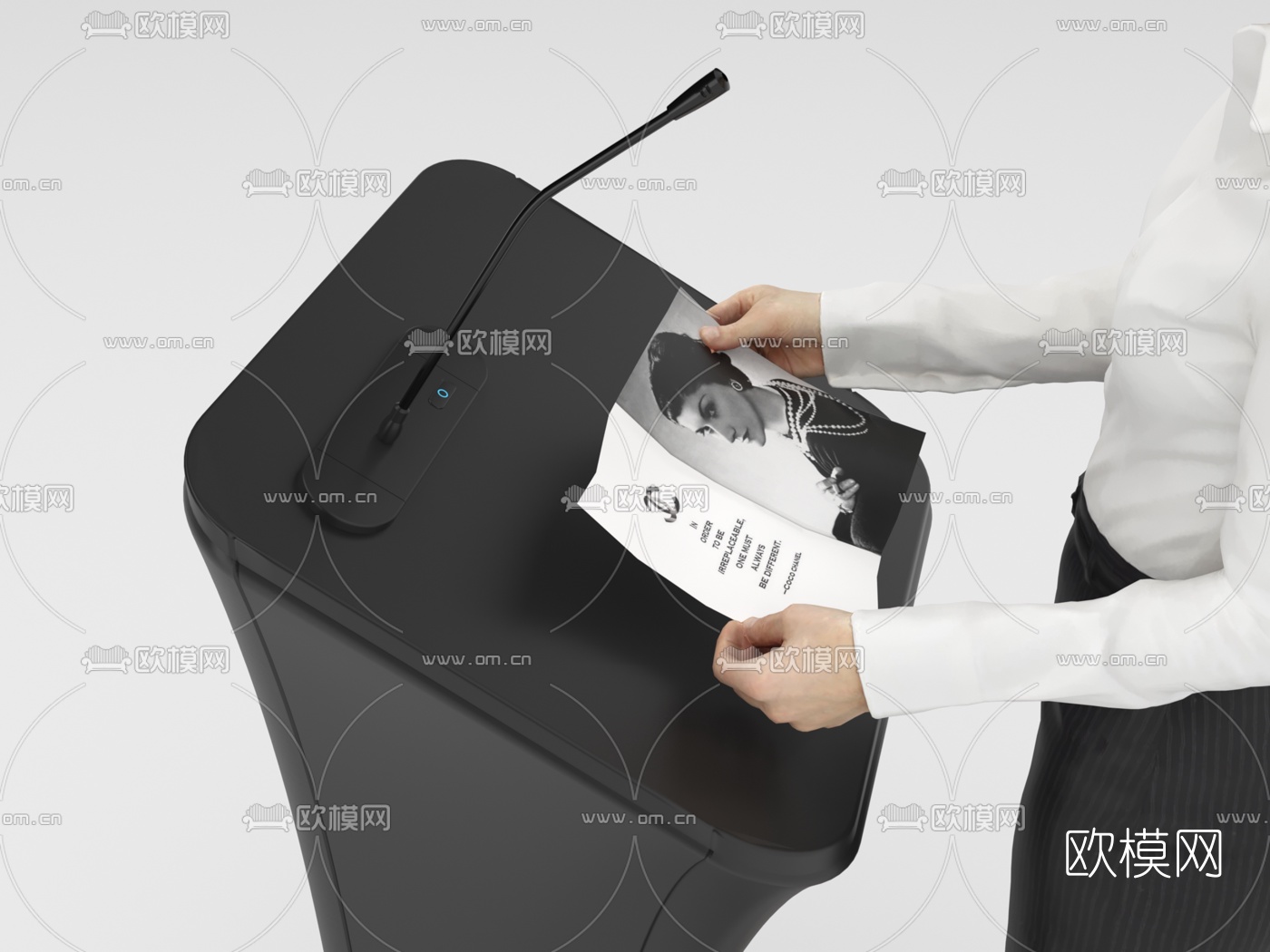 现代演讲台3d模型下载（渲染图4）