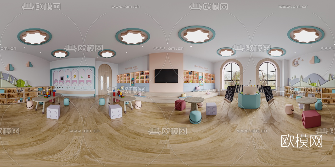 现代幼儿园亲子教室cr全景3d模型下载_ID10119830_3dmax免费模型-欧模网