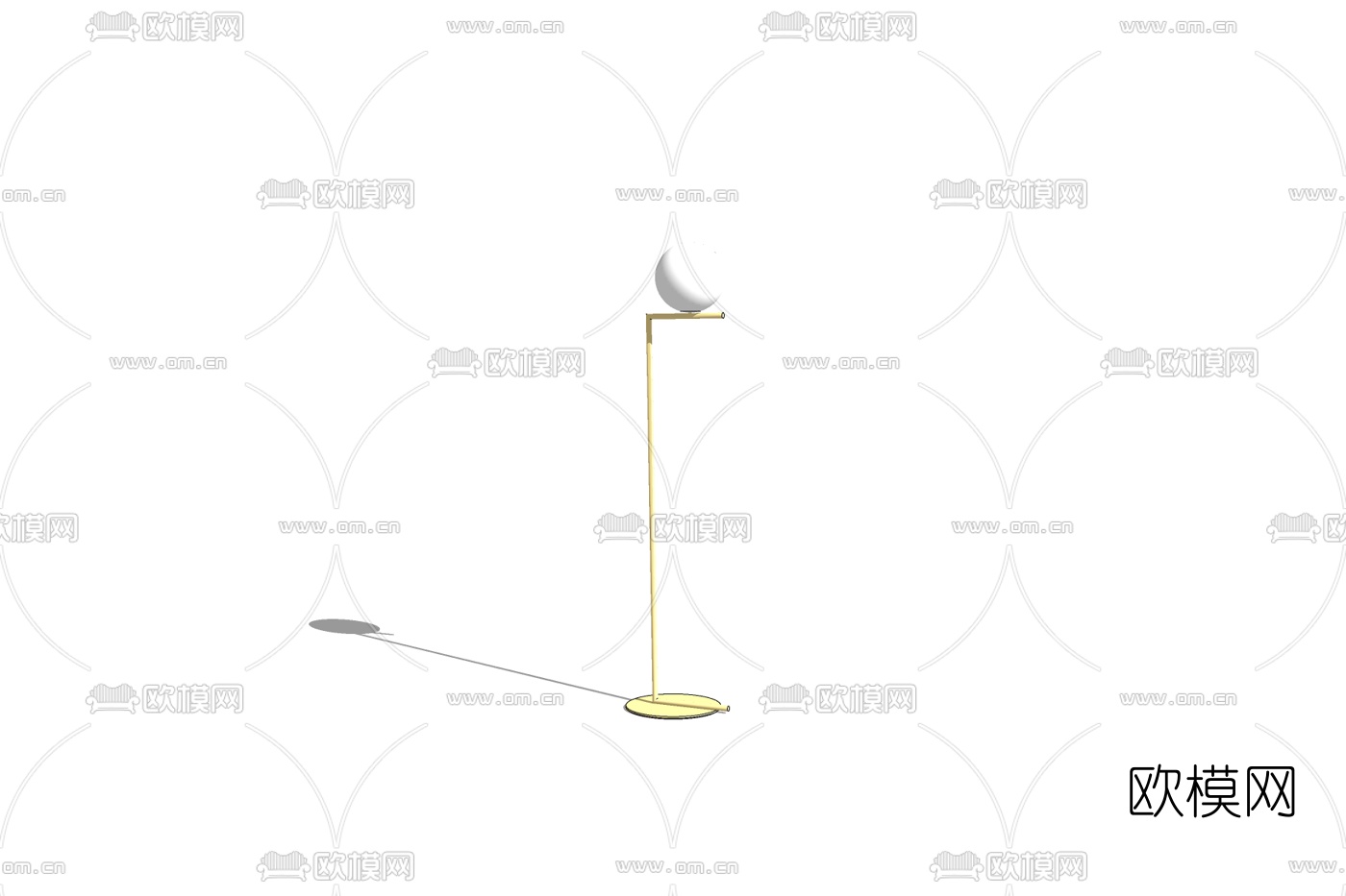 现代轻奢落地灯免费su模型下载