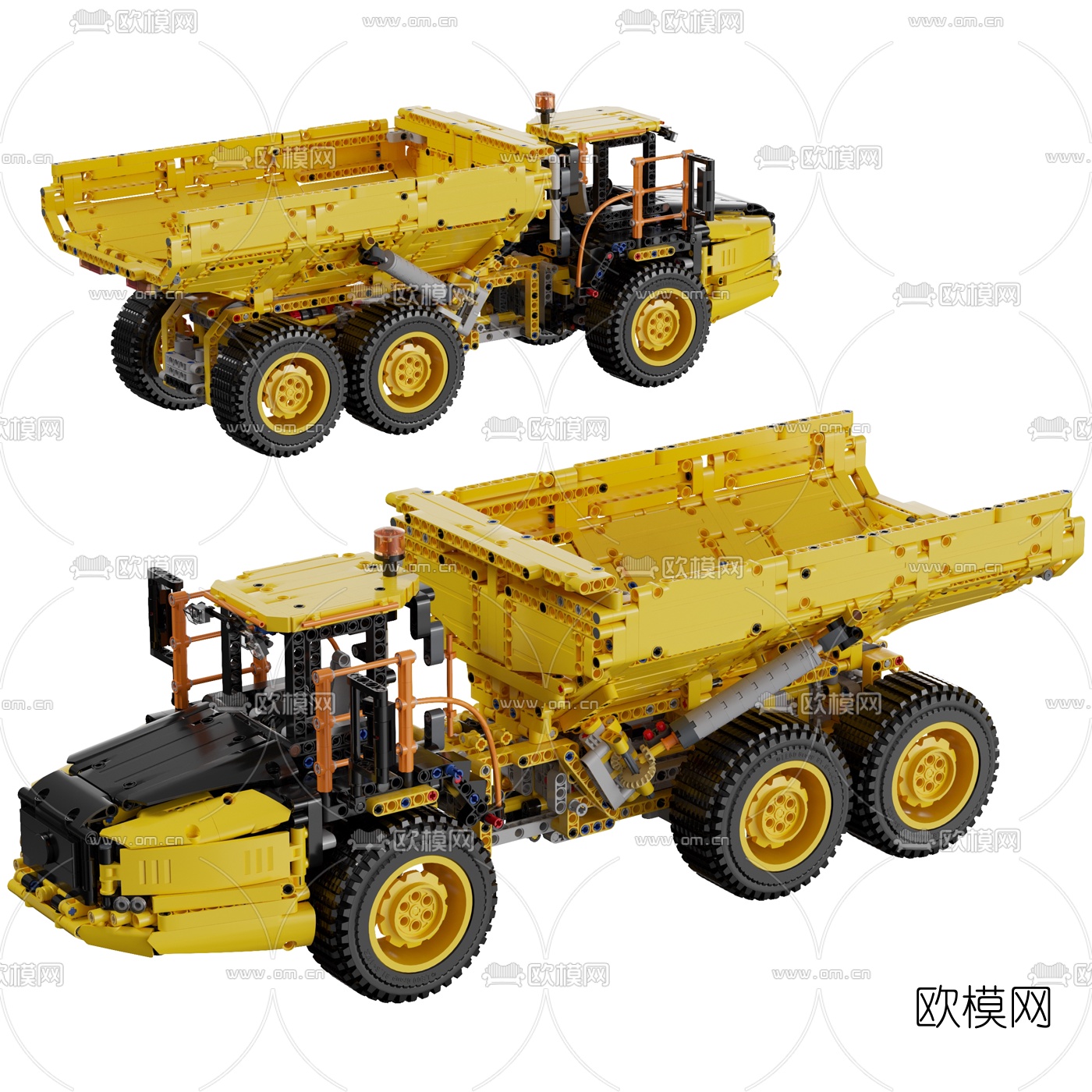 现代翻斗车玩具3d模型下载