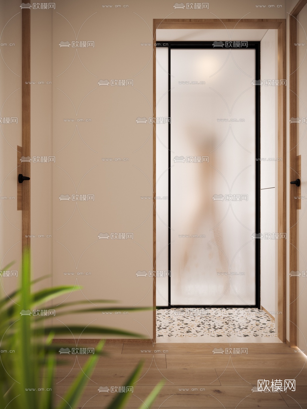 北欧客厅卧室3d模型下载（渲染图2）