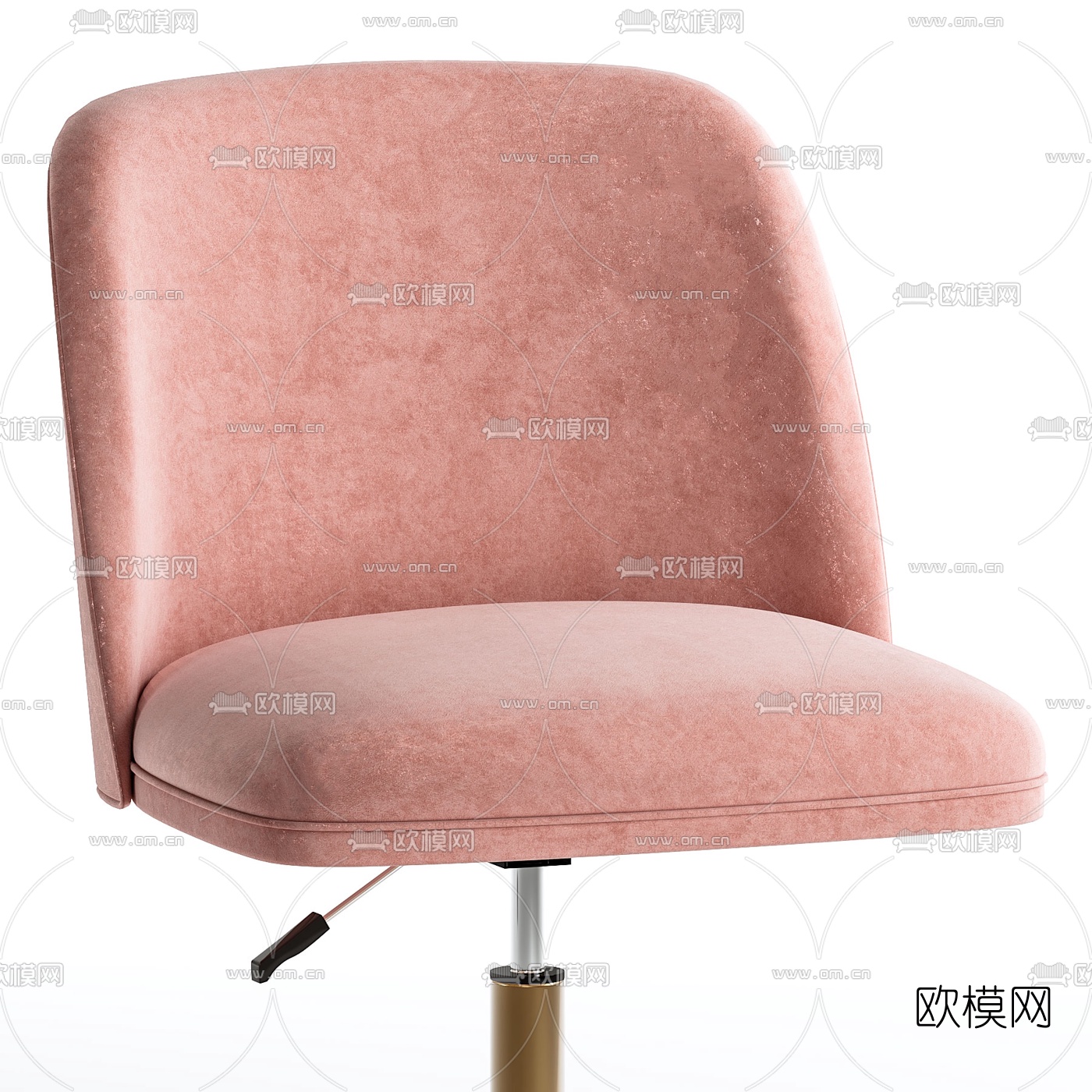 现代布艺办公椅3d模型下载（渲染图2）