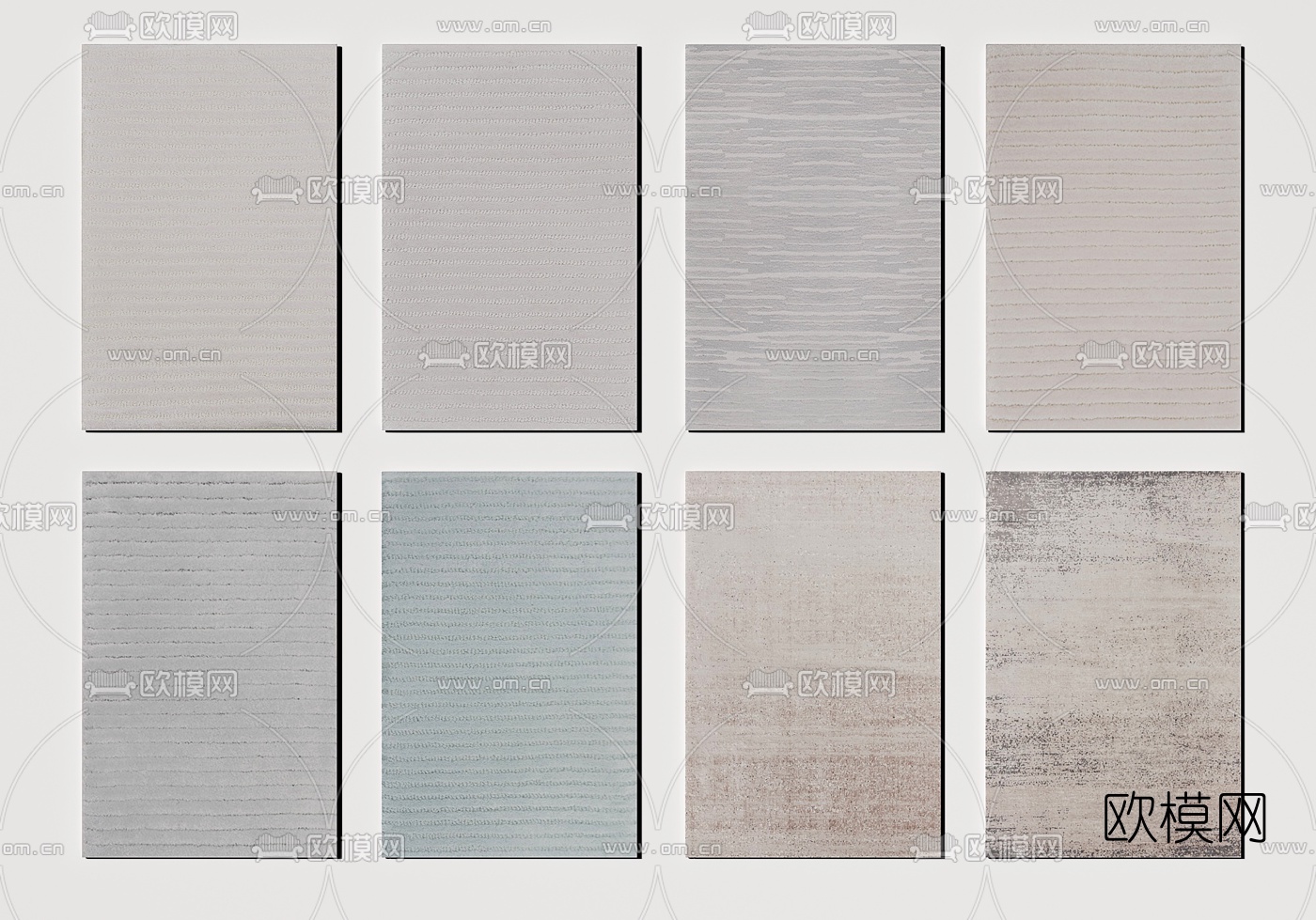 现代布艺地毯3d模型下载