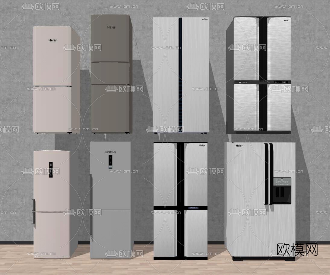 现代智能冰箱su模型下载
