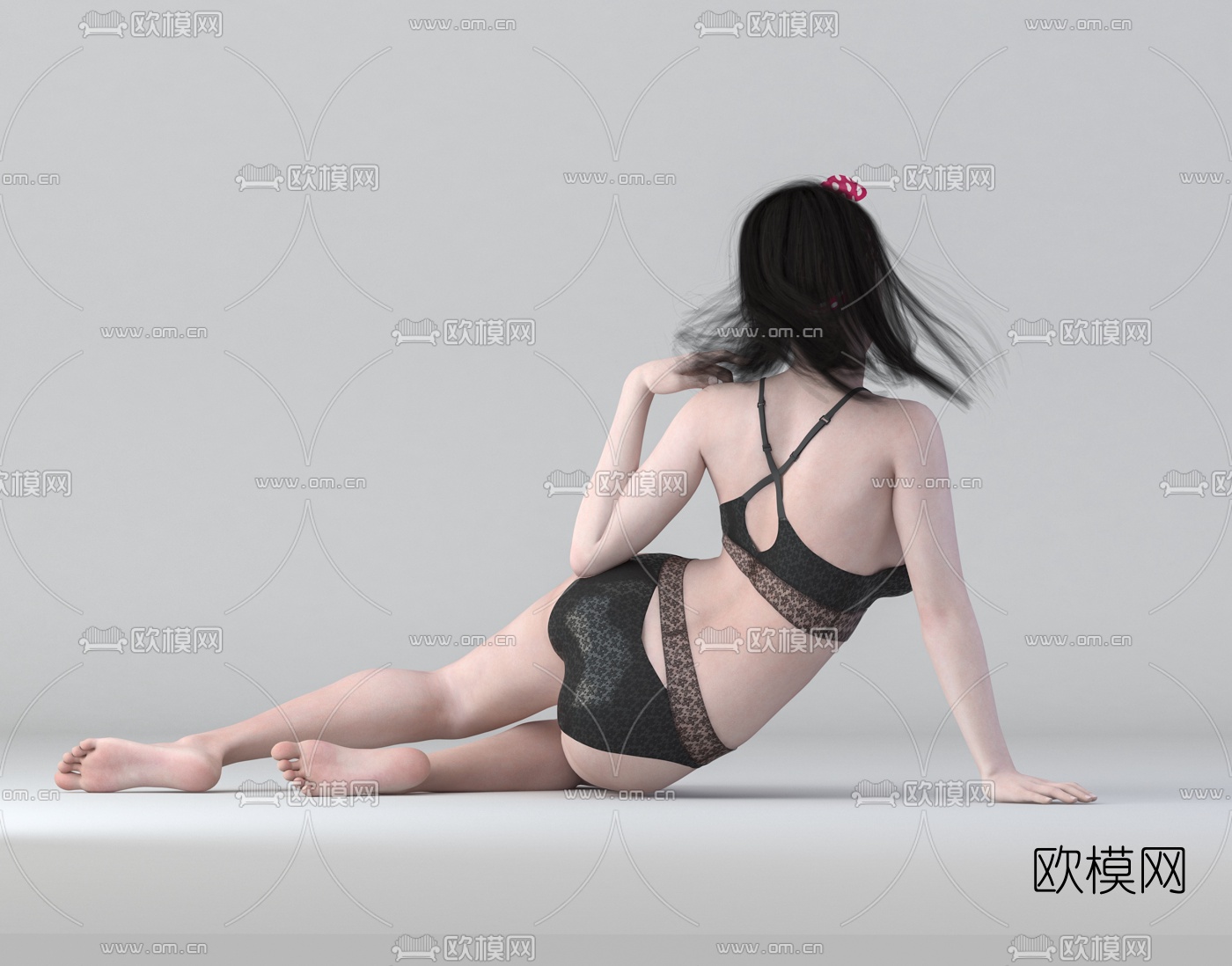 现代比基尼美女3d模型