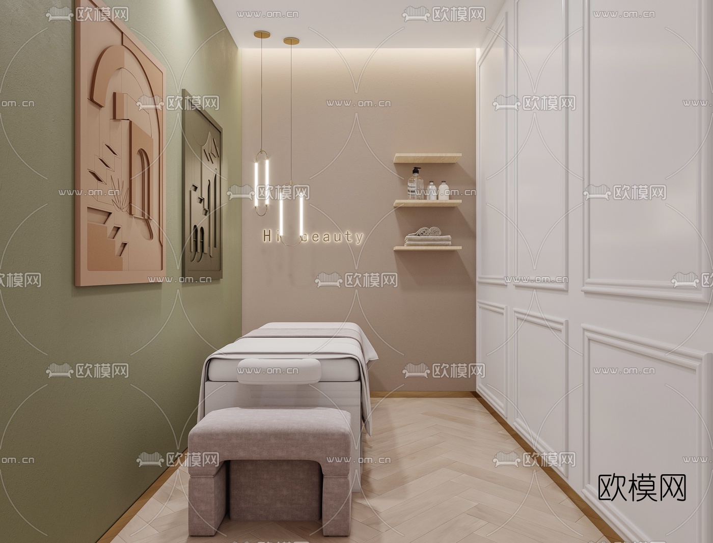 现代美容院SPA3d模型