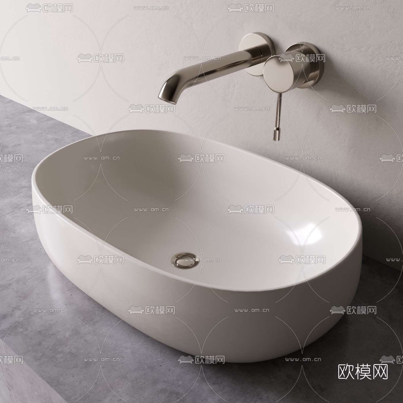 现代洗手盆台盆3d模型