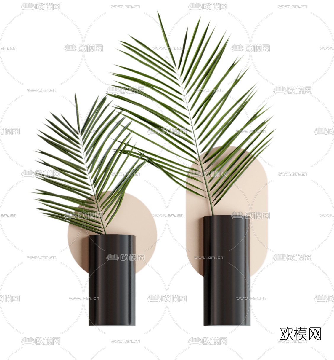 现代艺术插花花瓶3d模型
